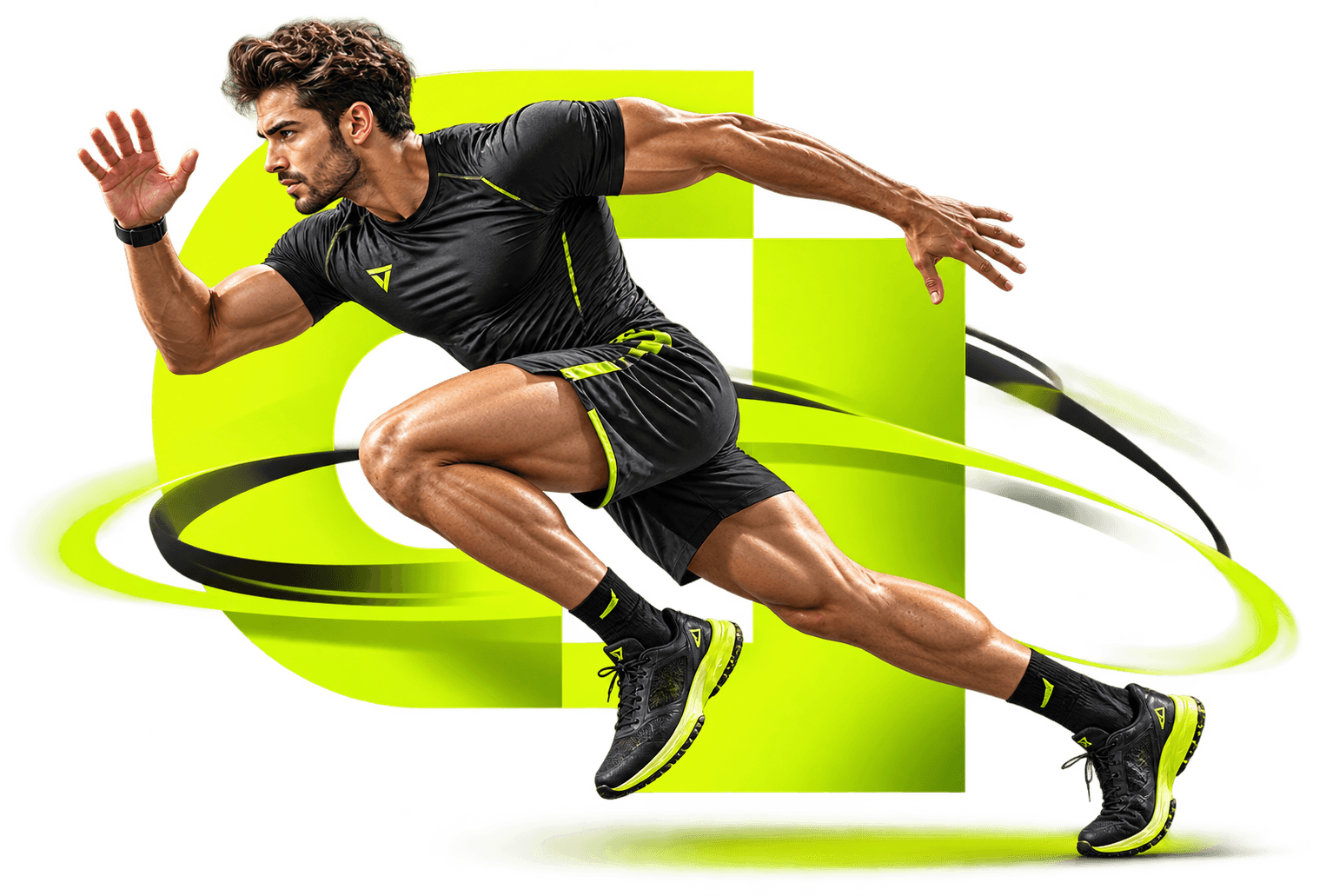 Athlete demonstrating performance training
